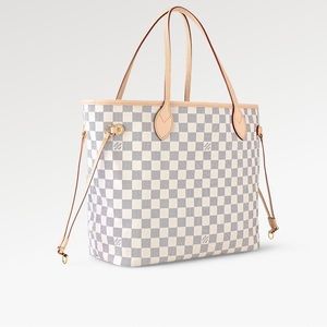 Louis Vuitton Neverfull MM Tote Damier Azur - Authentic
